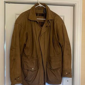St John’s Bay men’s vintage genuine suede field jacket with flannel lining.